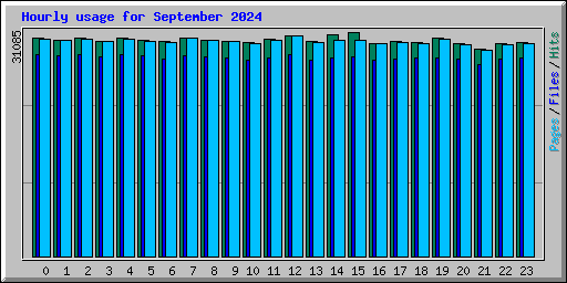 Hourly usage for September 2024