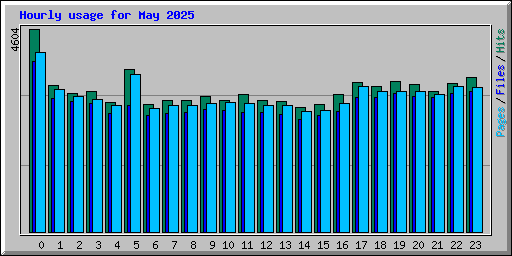 Hourly usage for May 2025